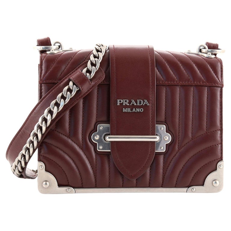 Prada Cahier Crossbody Bag Diagramme Quilted Leather Small at 1stDibs