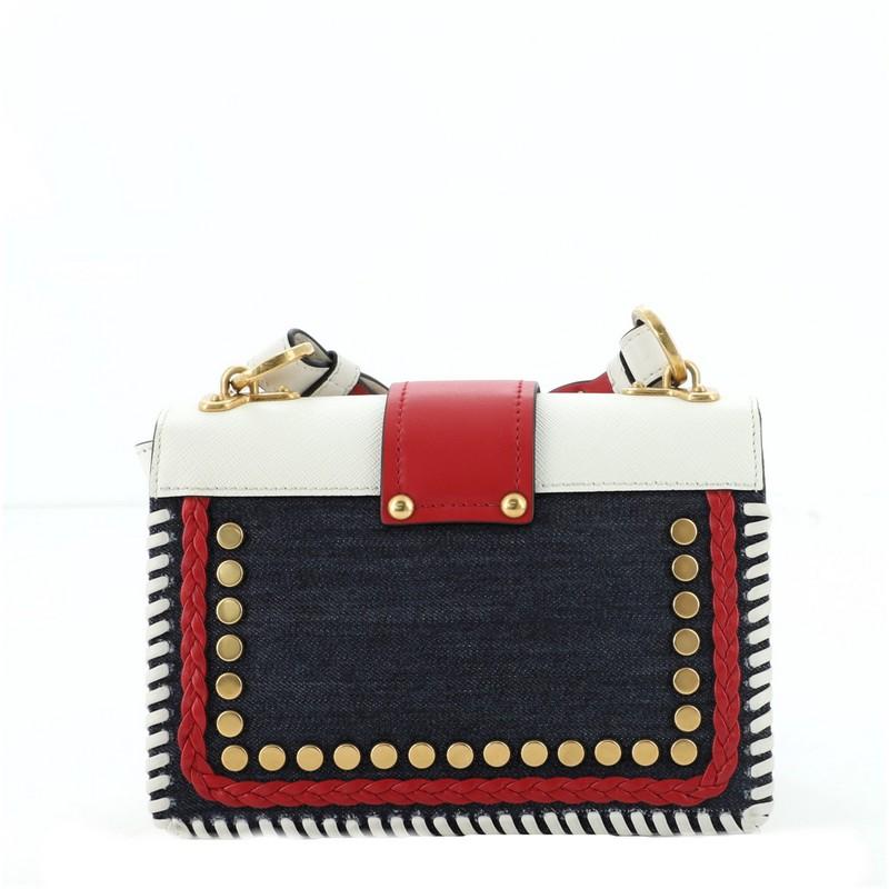 prada cahier embroidered shoulder bag
