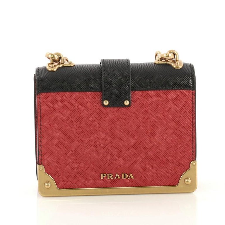 Prada Cahier Crossbody Bag Embellished Leather Micro at 1stDibs