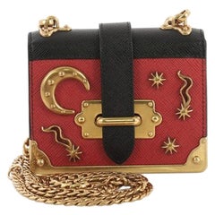 Prada Cahier Crossbody Bag Embellished Leather Micro