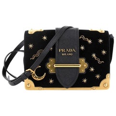 Prada Cahier Crossbody Bag Embellished Velvet Small