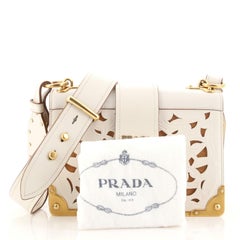 Prada Cahier Crossbody Bag Laser Cut Calfskin Small