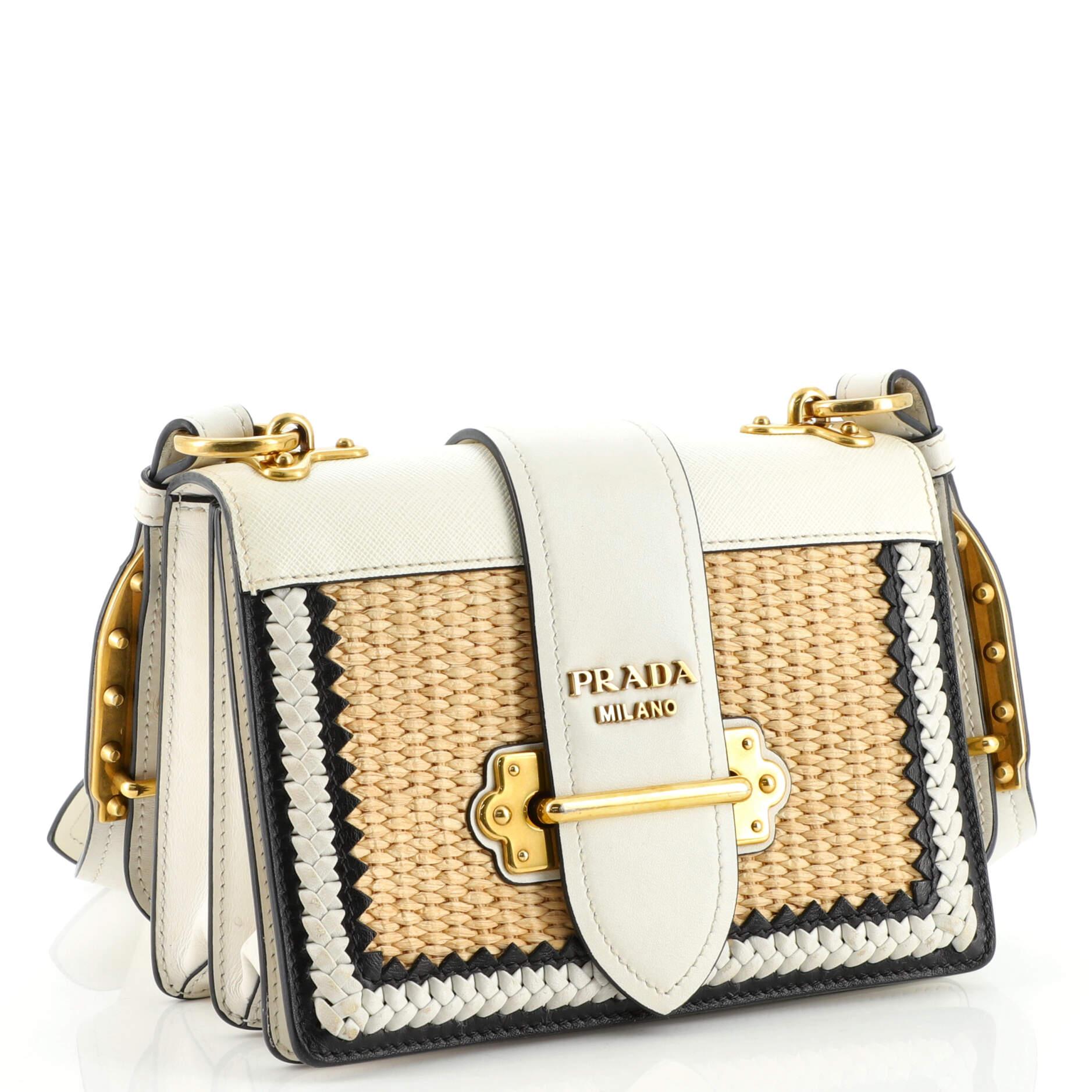 Prada cahier online straw
