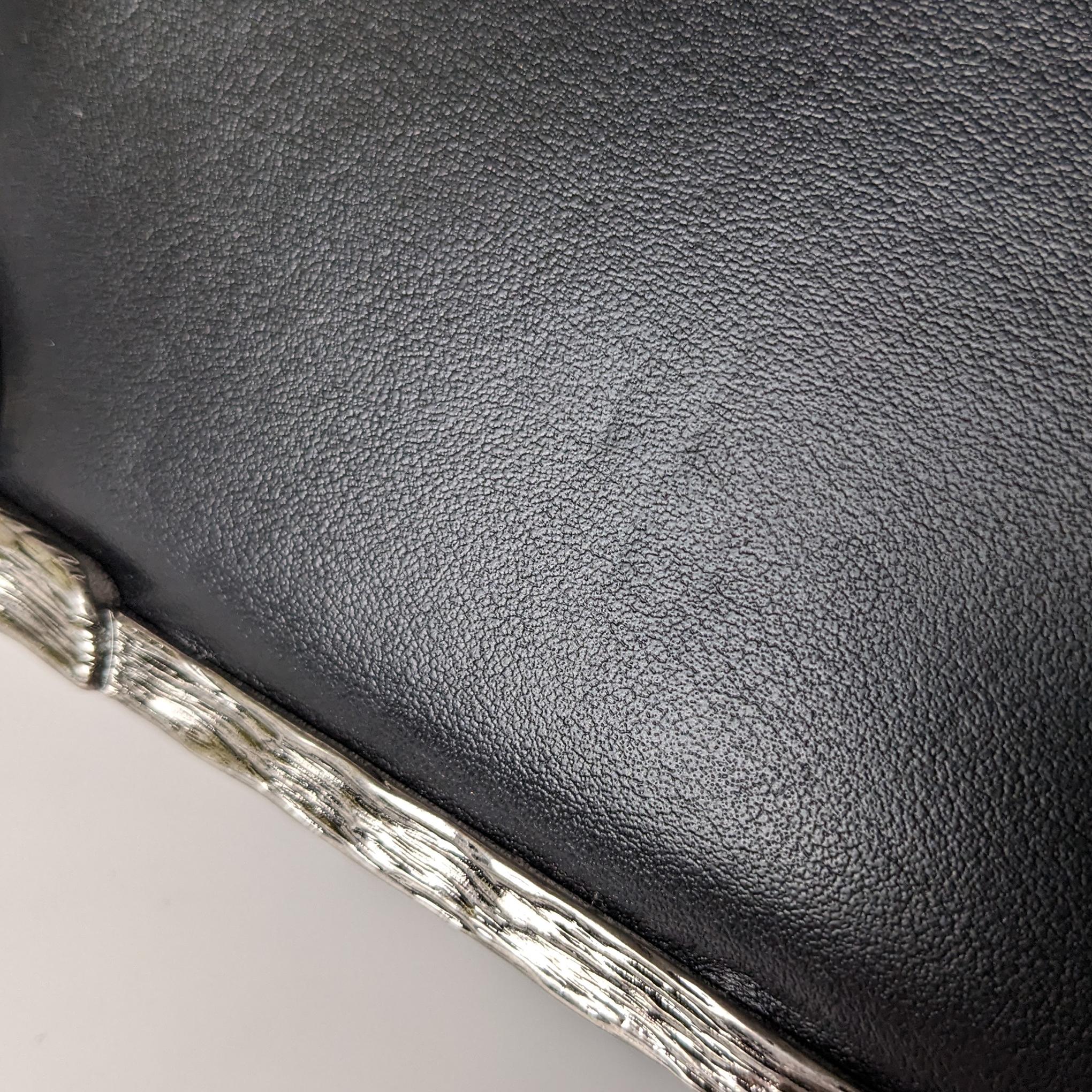 Women's Prada Cahier Crystal Leather Small Cross Body Bag Black
