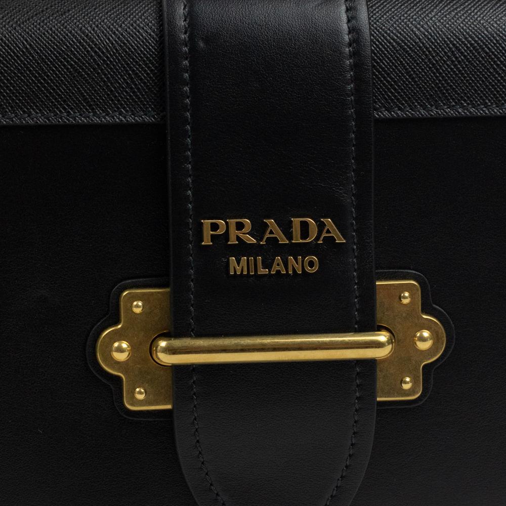 PRADA, Cahier in black leather 5