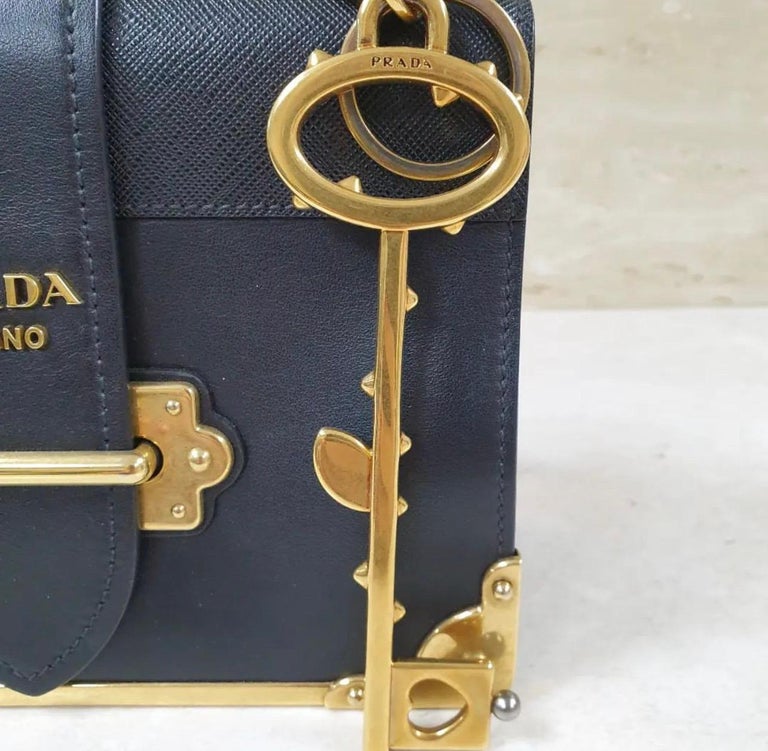 Prada Cahier Leather Bag For Sale at 1stDibs