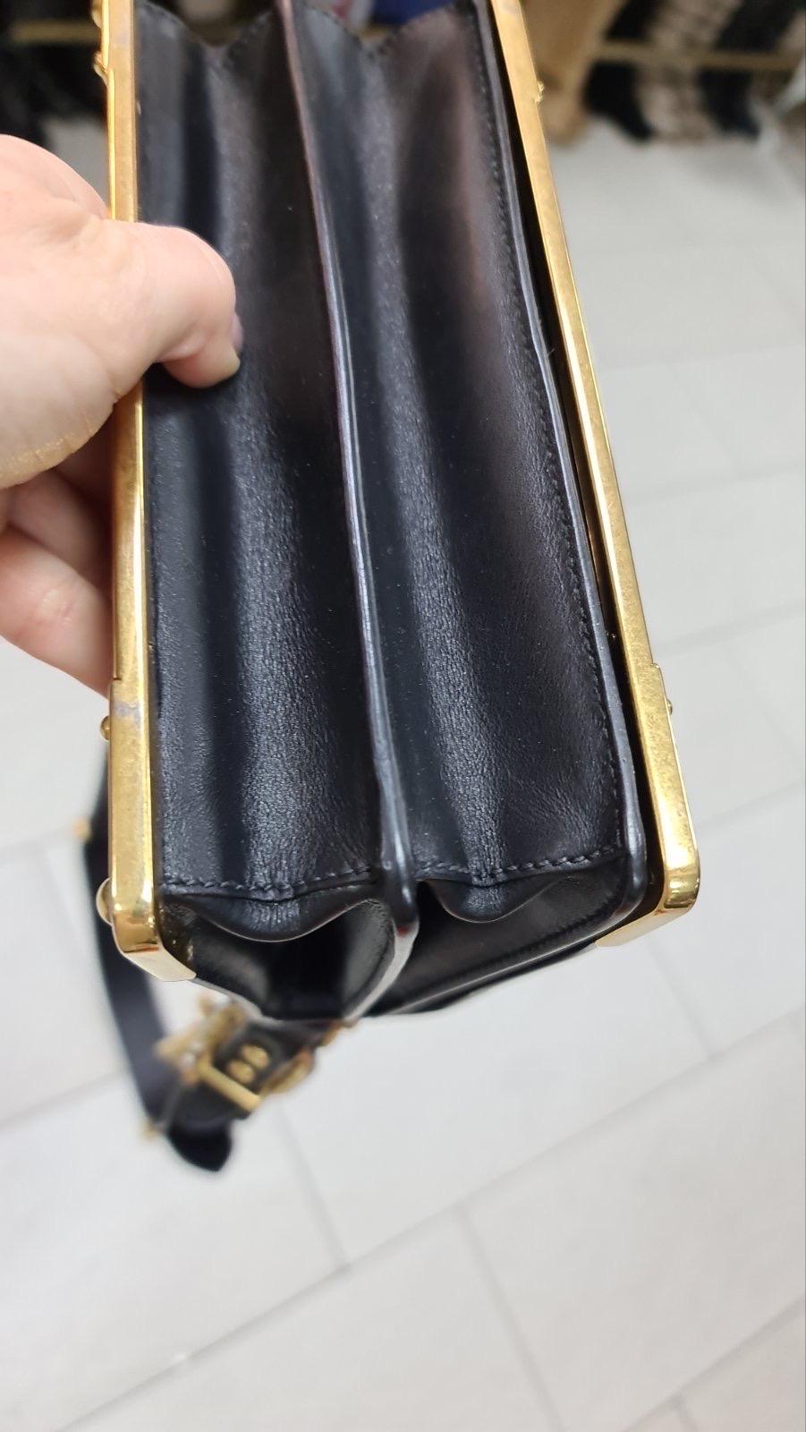 Prada Cahier Leather Bag For Sale 2