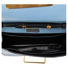 Prada Cahier Moon And Stars Celestial Astrology Blue Leather Crossbody Bag