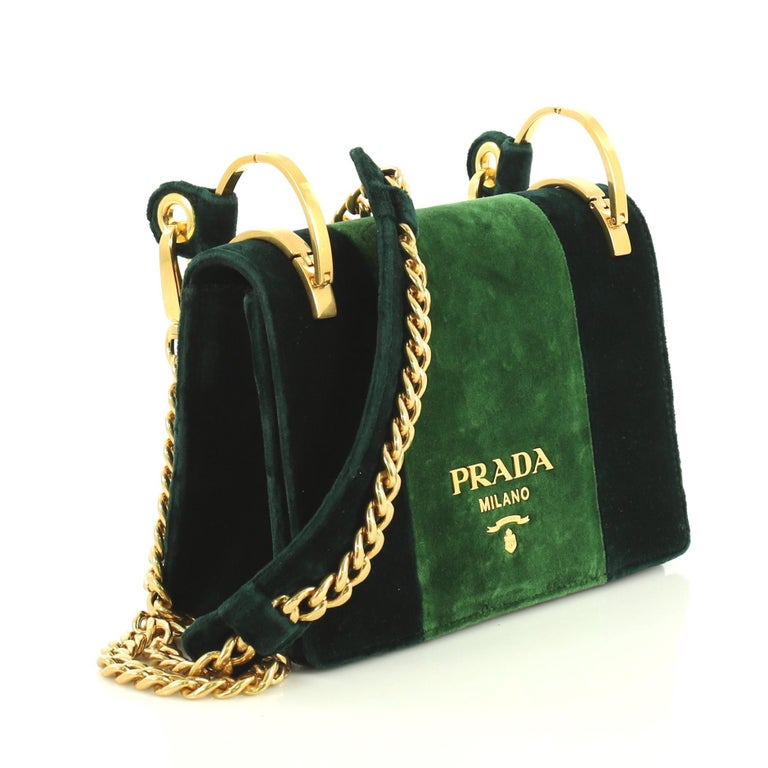 Prada Cahier Shoulder Bag Velvet Small at 1stDibs