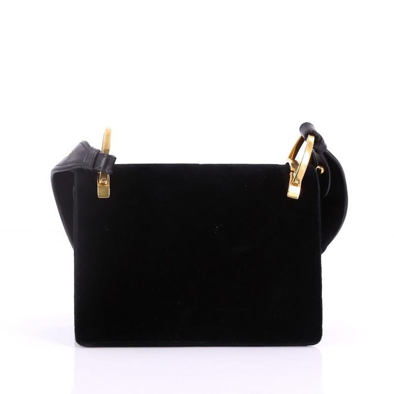 Prada Cahier Shoulder Bag Velvet Small In Good Condition In NY, NY