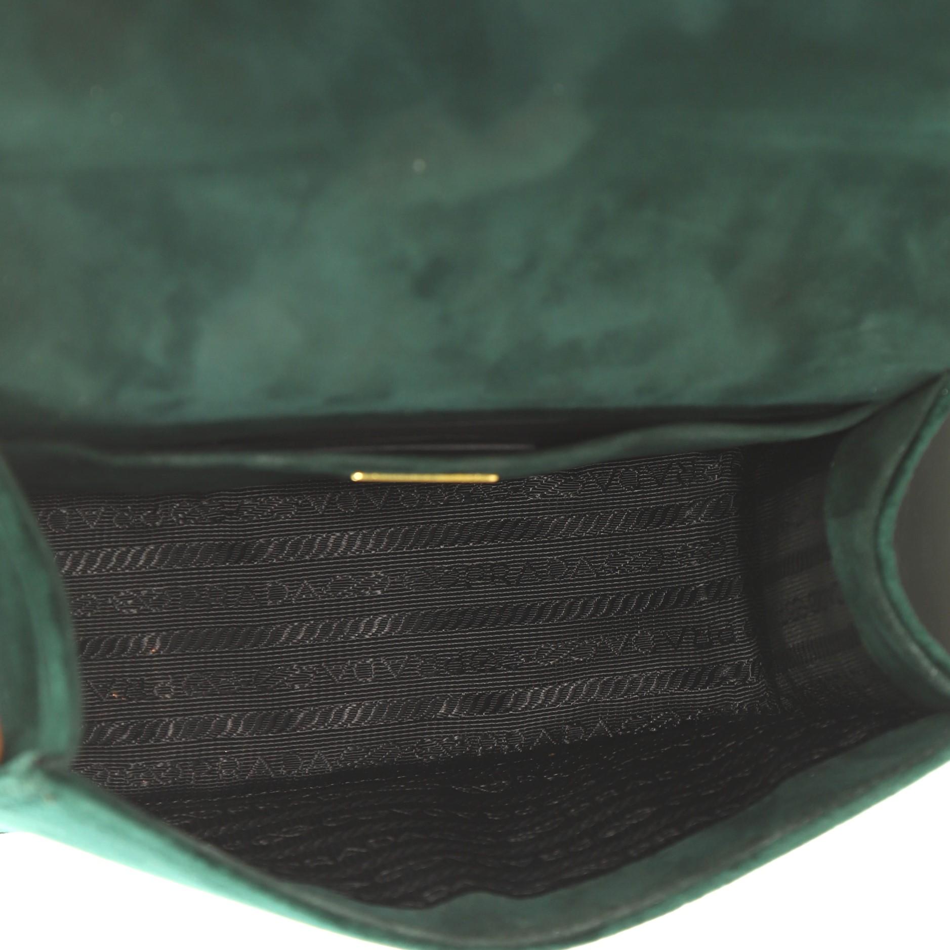 Black Prada Cahier Shoulder Bag Velvet Small