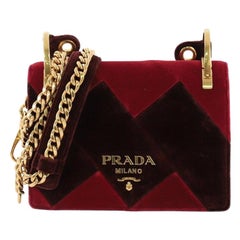 Prada Cahier Shoulder Bag Velvet Small