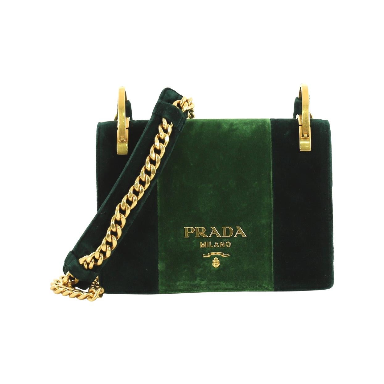 Prada Cahier Shoulder Bag Velvet Small