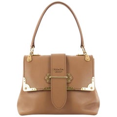 Prada Cahier Top Handle Bag Leather Medium