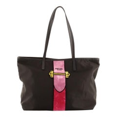 Prada Cahier Tote Tessuto With Velvet Large