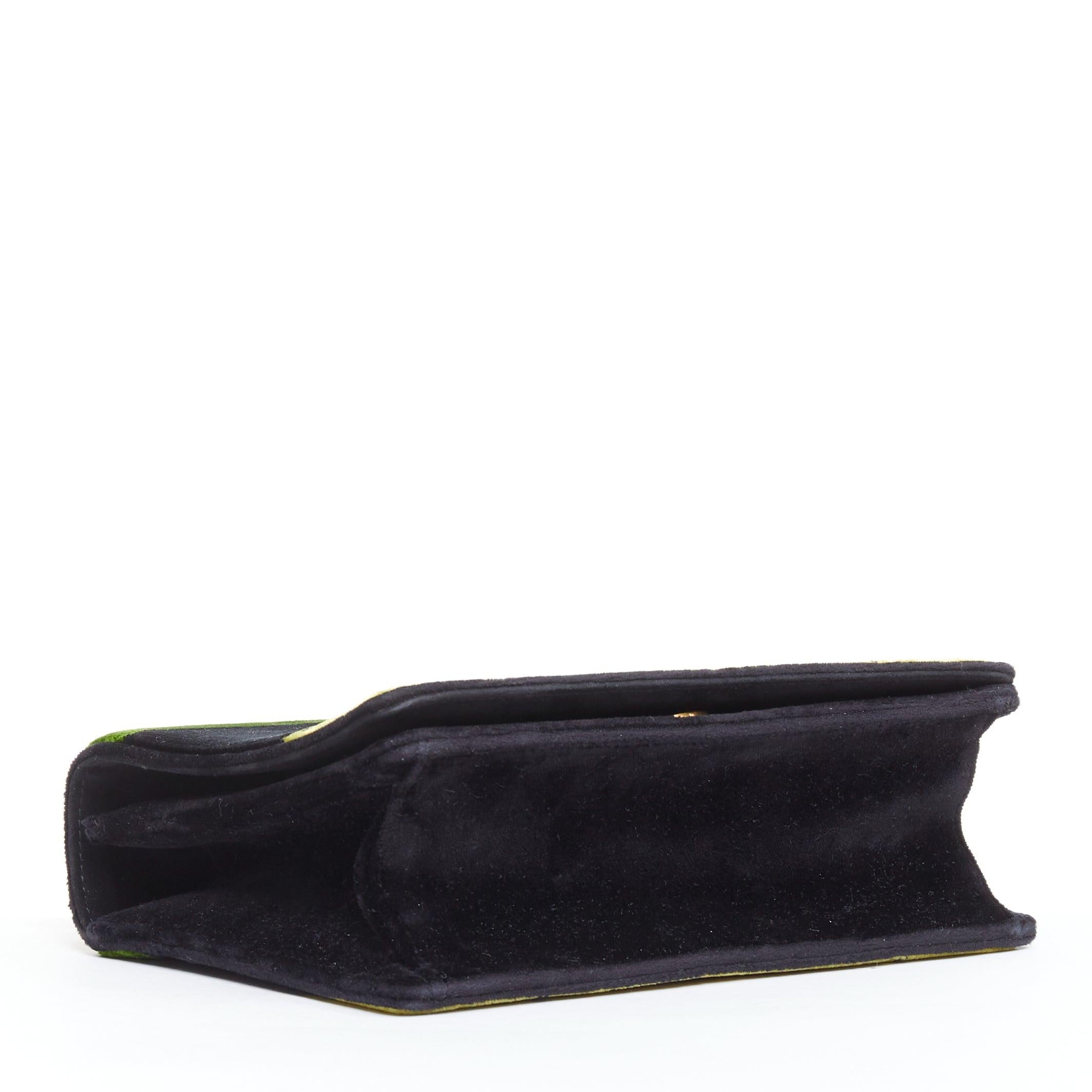 PRADA Cahier velvet tromp loeil print crossbody box bag For Sale 1