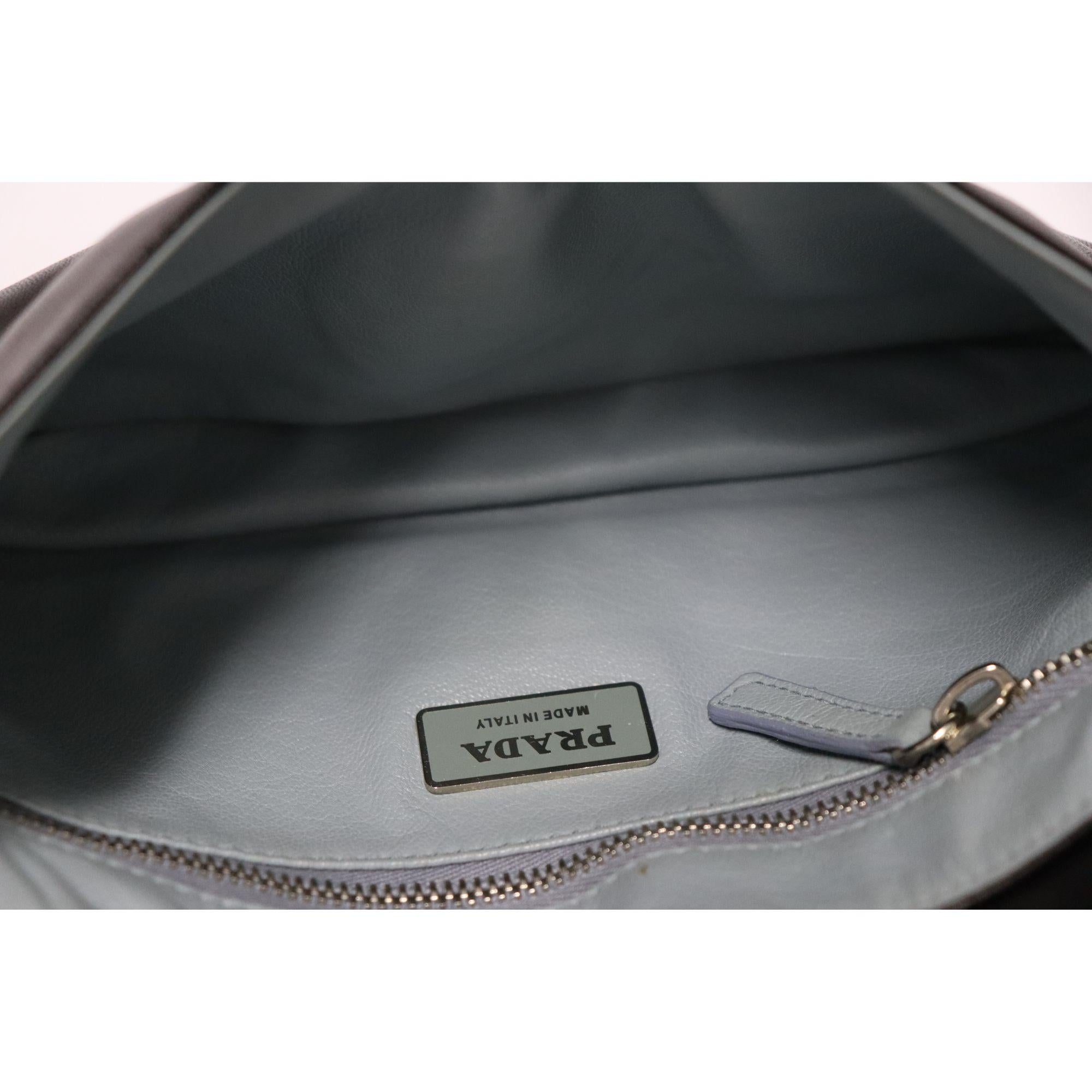 Prada Calf Leather Push Lock Shoulder Bag 4