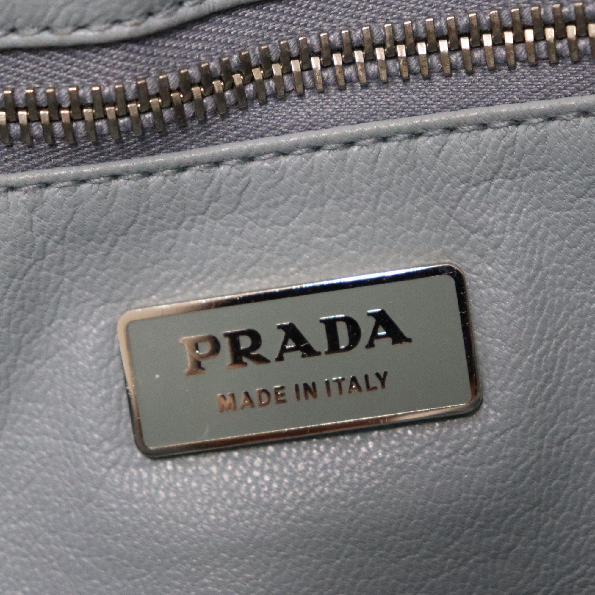 Prada Calf Leather Push Lock Shoulder Bag 5