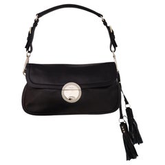 Antique Prada Calf Leather Push Lock Shoulder Bag