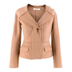 Prada Camel Angora Wool Blend Jacket  XXS 38