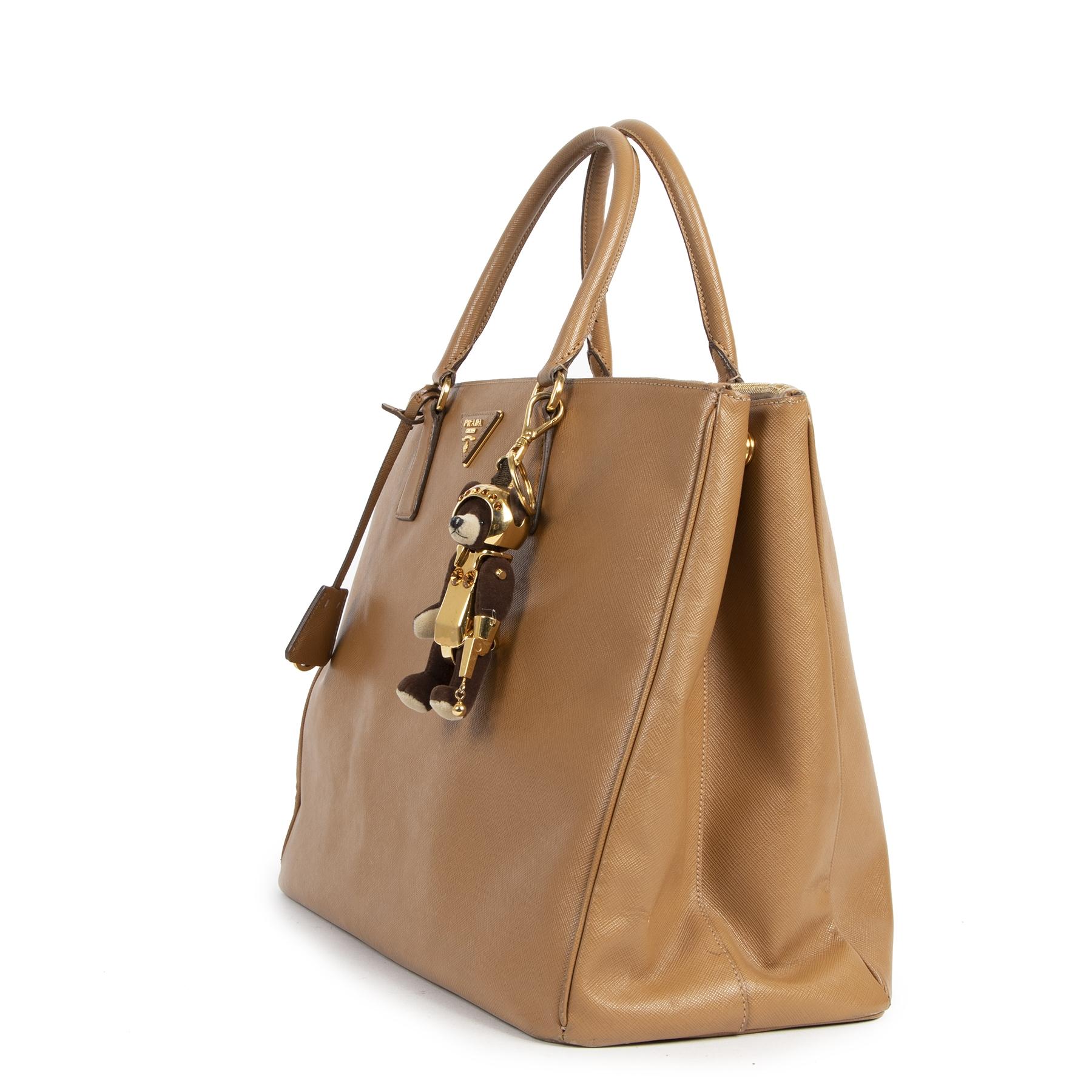Brown Prada Camel Galleria Saffiano Bag Maxi