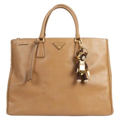 Prada Camel Galleria Saffiano Bag Maxi