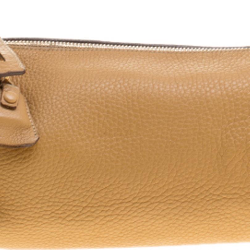 Prada Camel Leather Shoulder Bag 2