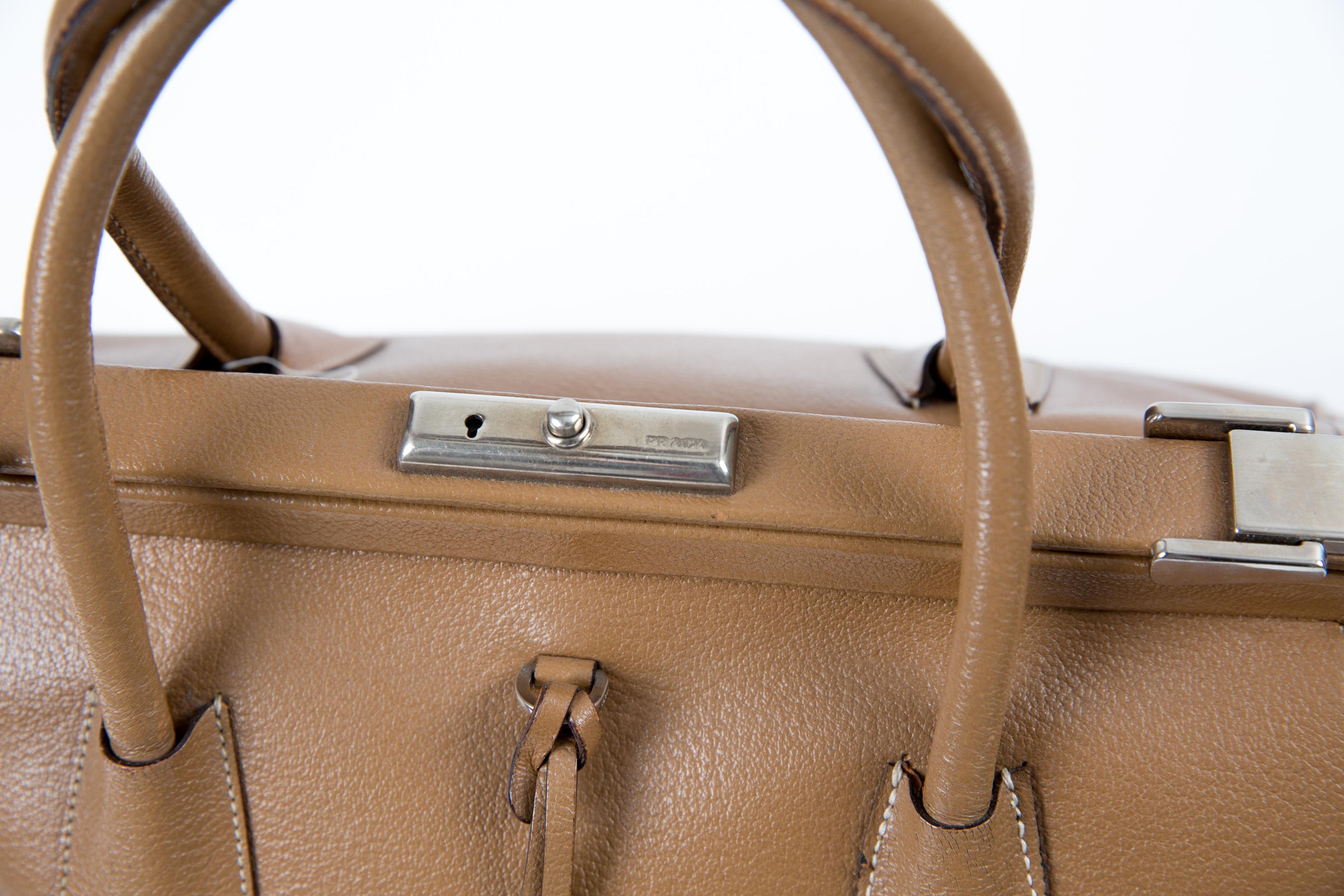 Prada Camel Madras “Cerniera” Doctor Bag 1