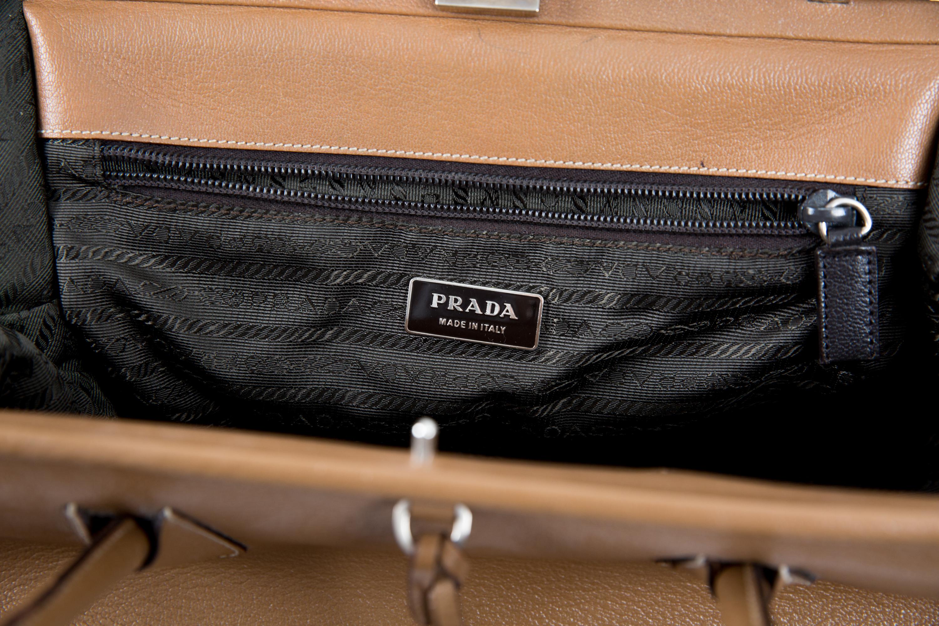 Prada Camel Madras “Cerniera” Doctor Bag 2