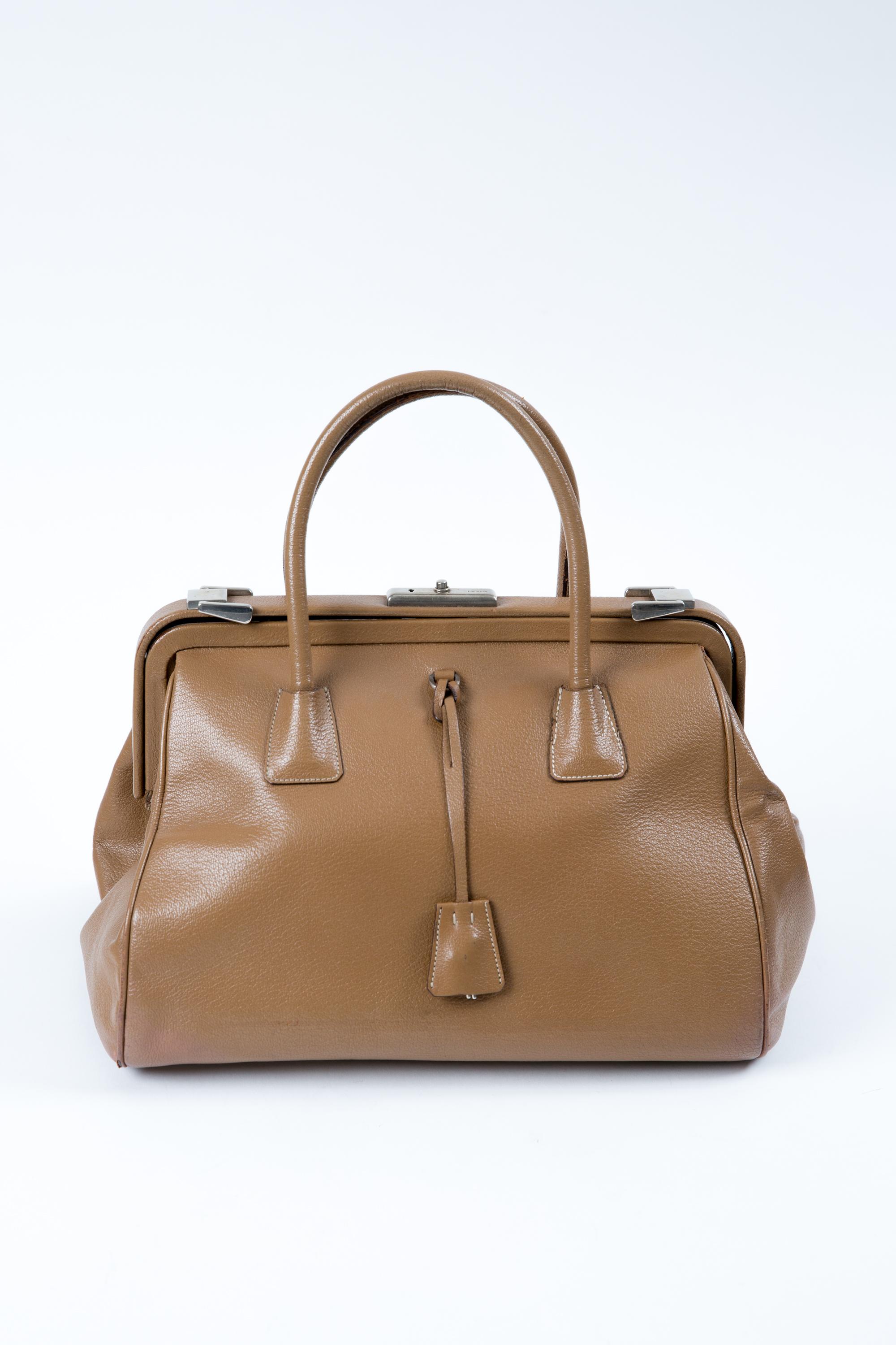 Prada Camel Madras “Cerniera” Doctor Bag 3