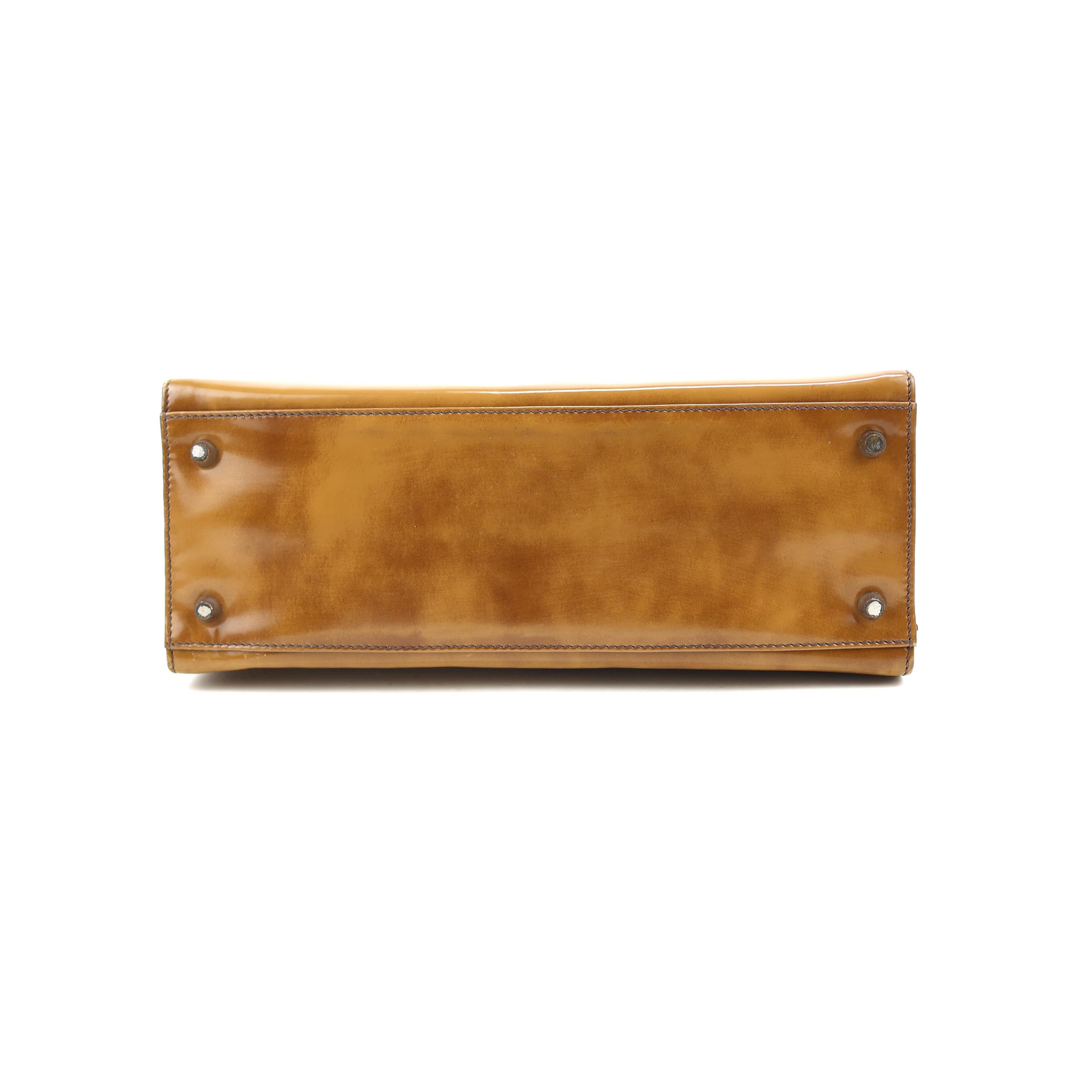 Women's Prada Camel Shiny Leather Bag