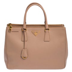 Prada Cameo Saffiano Lux Leather Large Galleria Tote