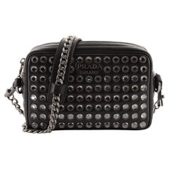 Prada Camera Bag Embellished Diagramme Quilted Leather Small
