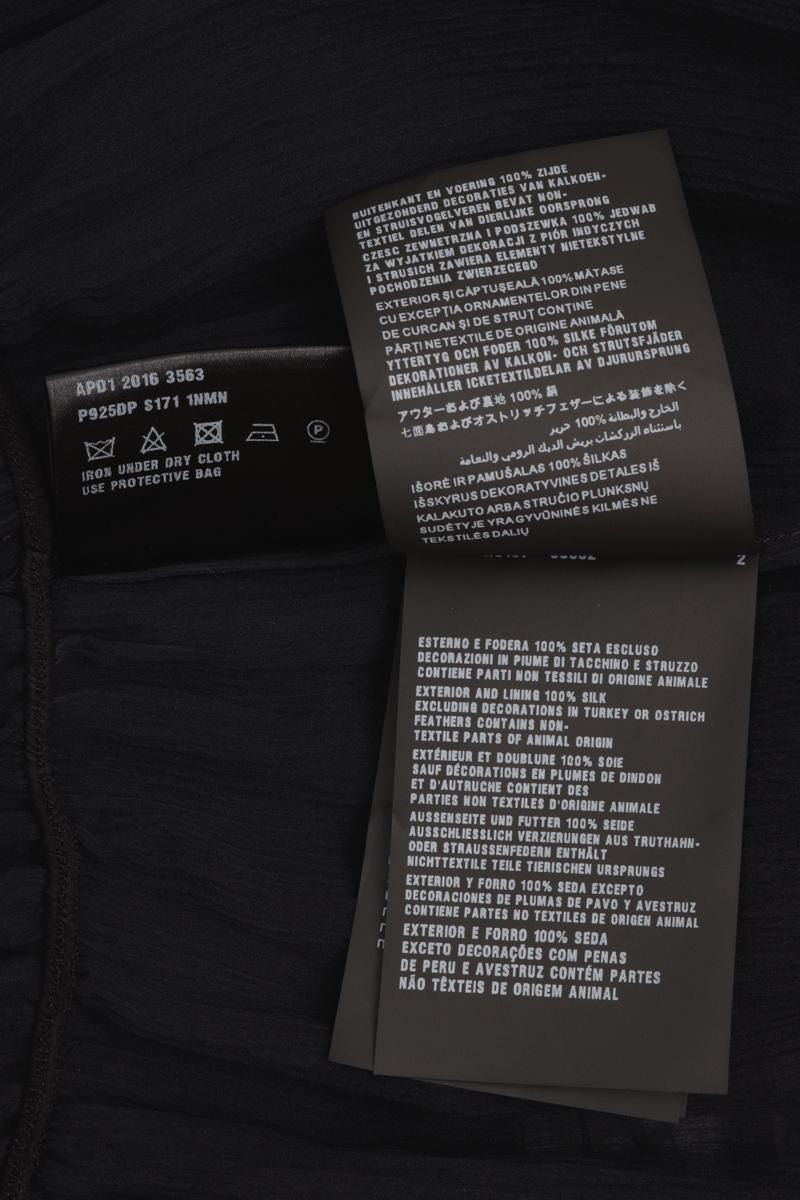 Gilet camisole en soie noire avec bordures en plumes - Taille 40 IT en vente 4