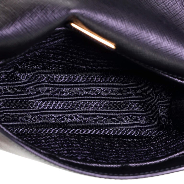 Prada Pattina Flap Shoulder Bag Saffiano Leather Small at 1stDibs