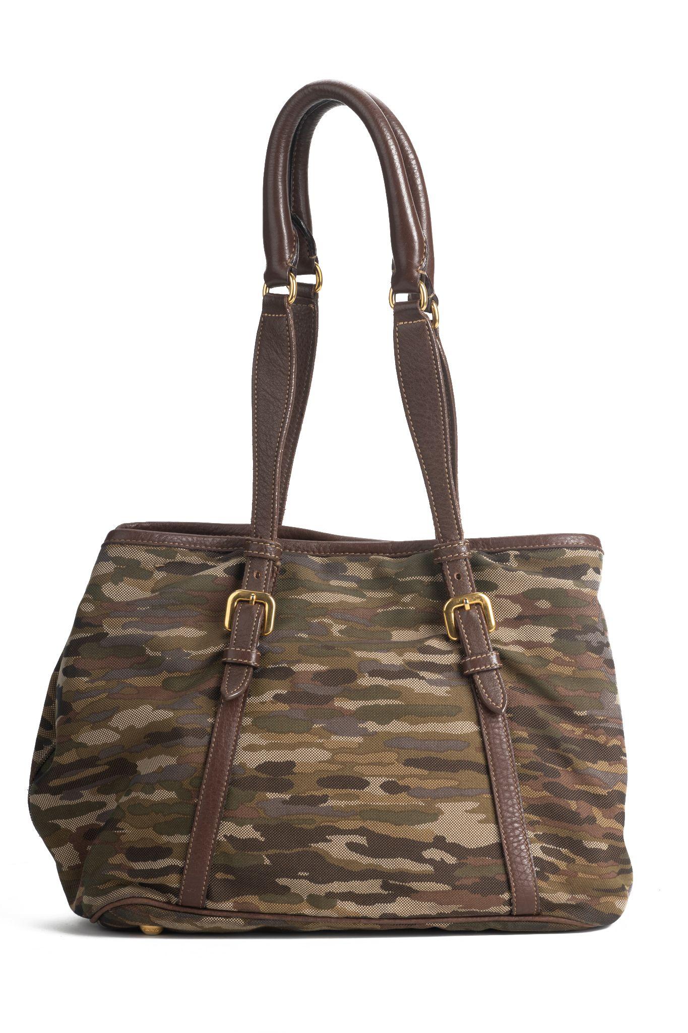 Women's Prada Camouflage 2 Way Tote For Sale