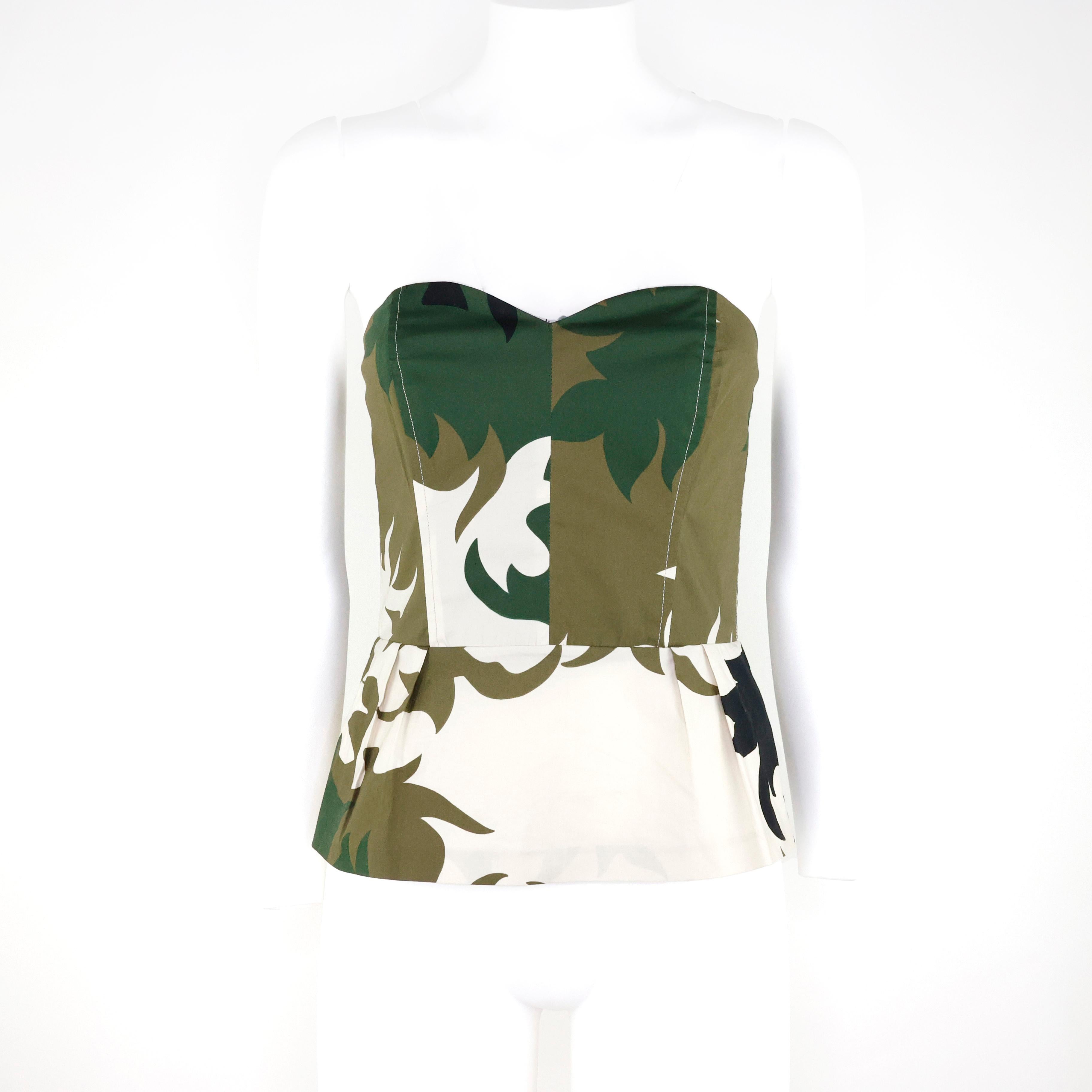 Prada Camouflage Bustier For Sale 1