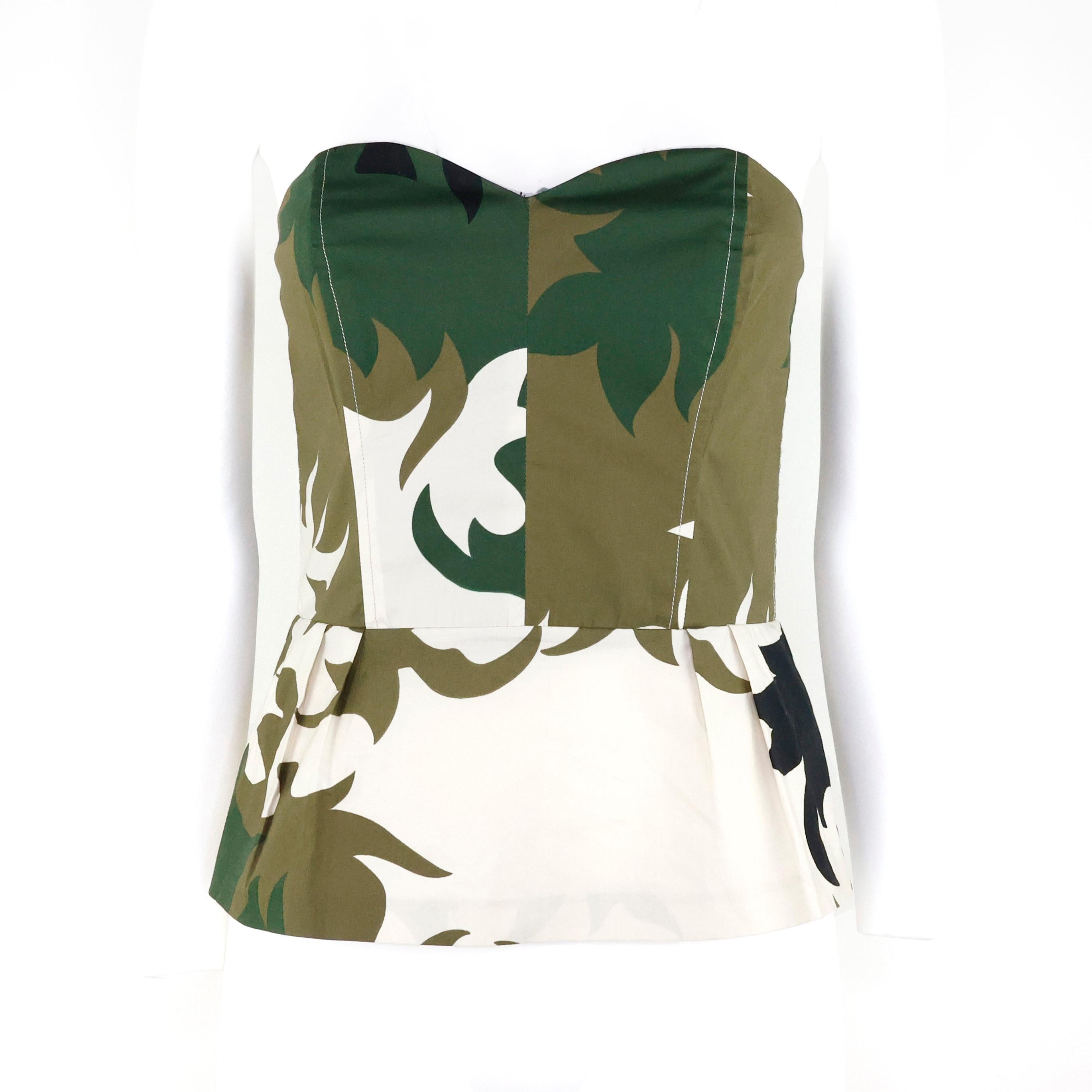 Prada Camouflage Bustier For Sale 2