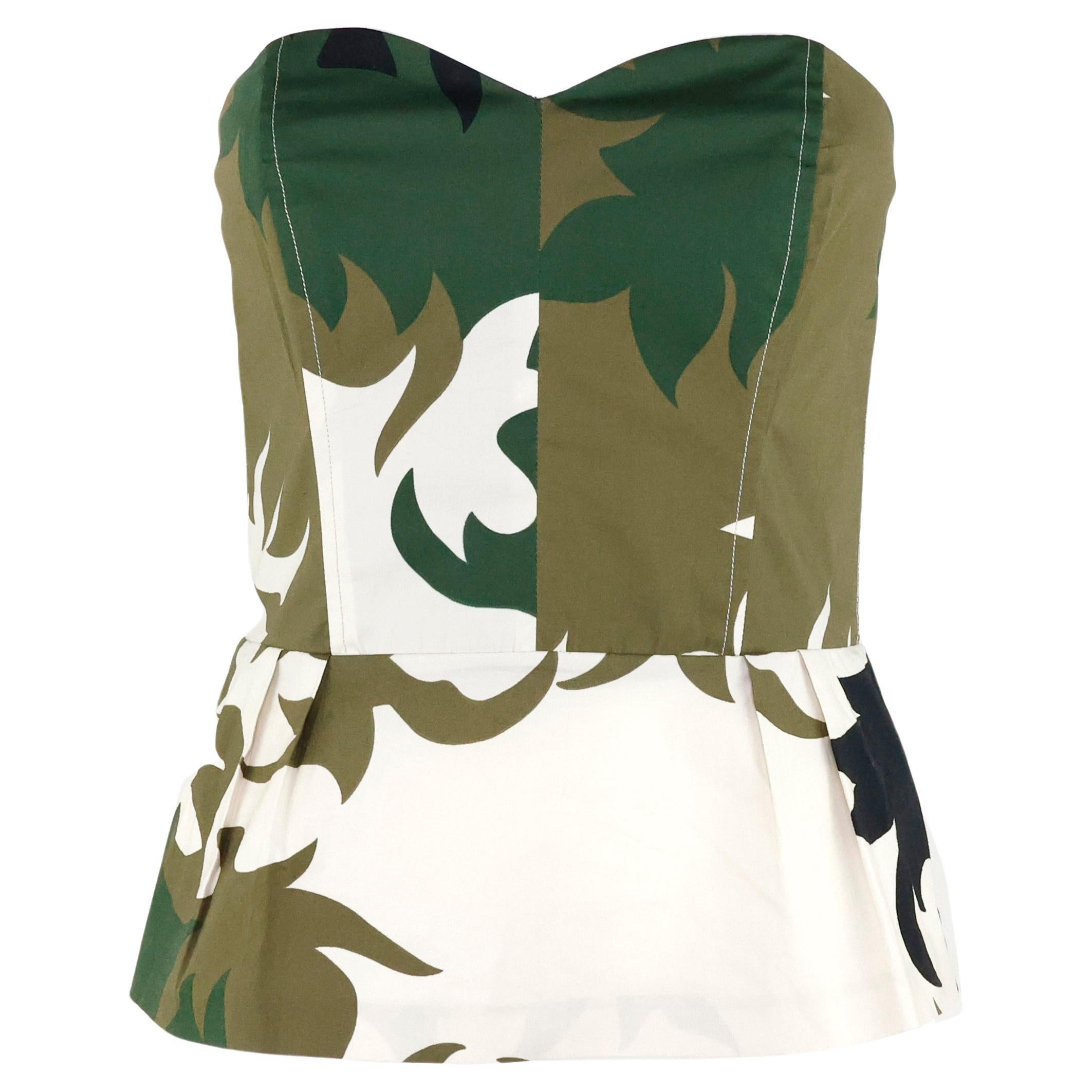 Prada Camouflage Bustier For Sale