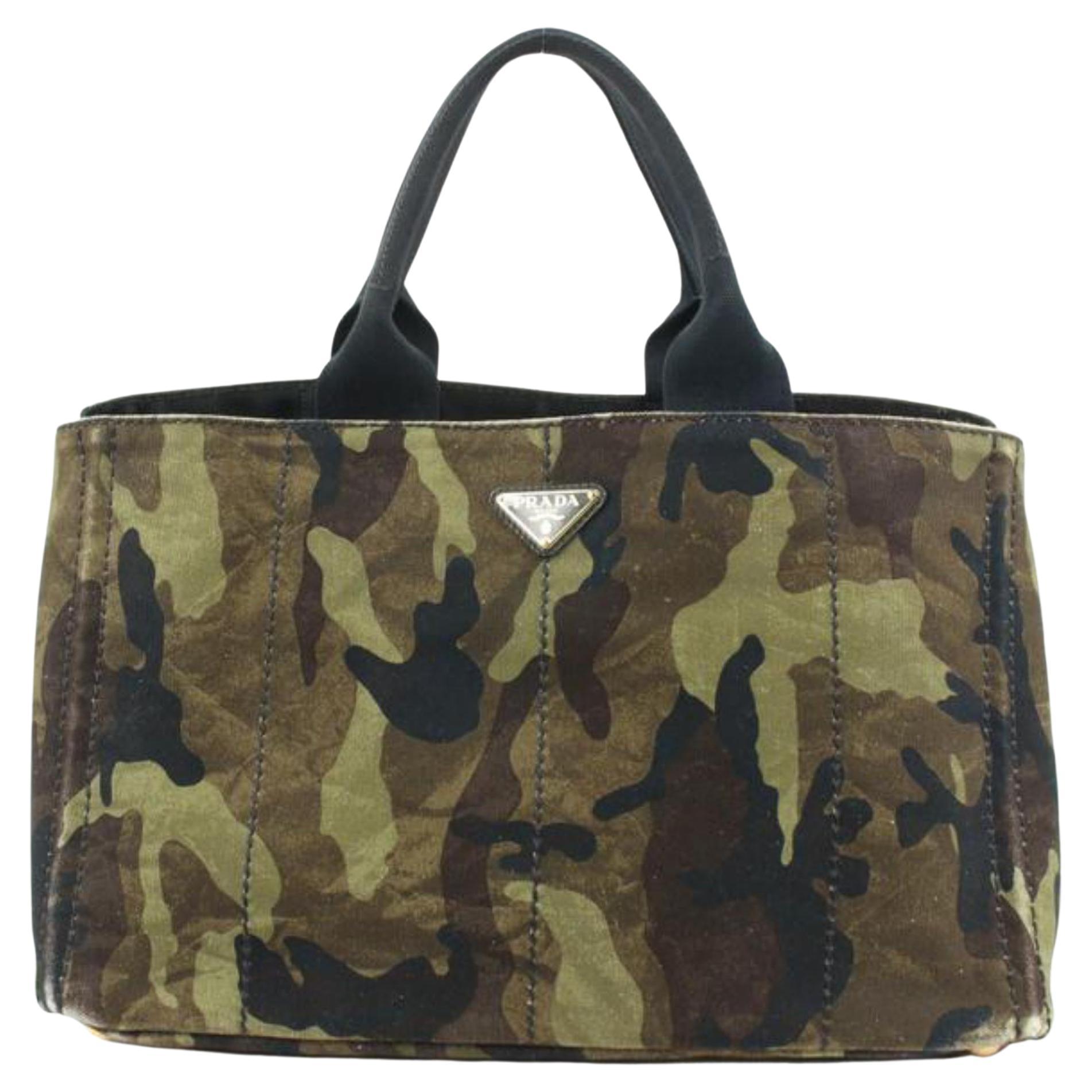 Prada Camouflage Canapa Tote Camo Bag 70p32s