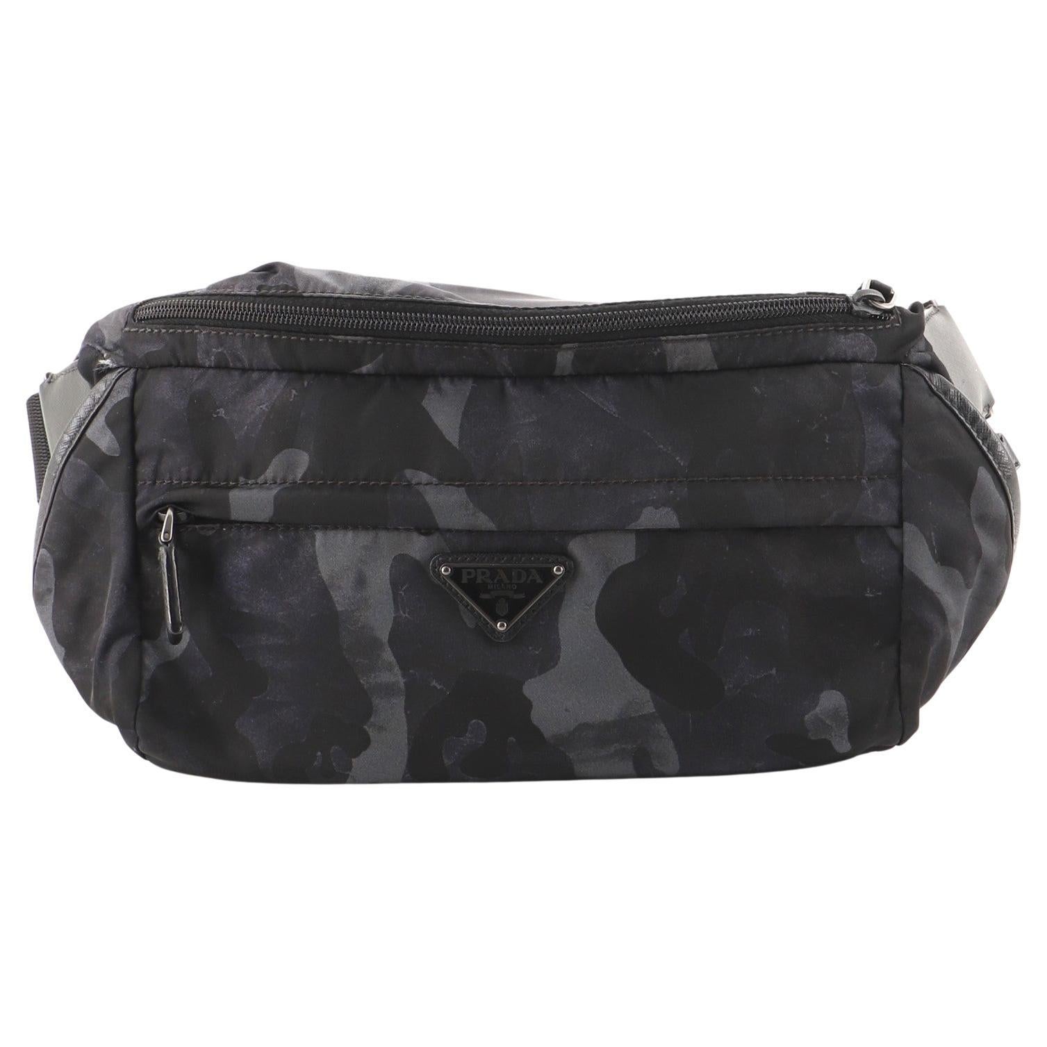 Prada Camouflage Convertible Pocket Belt Bag Tessuto Medium