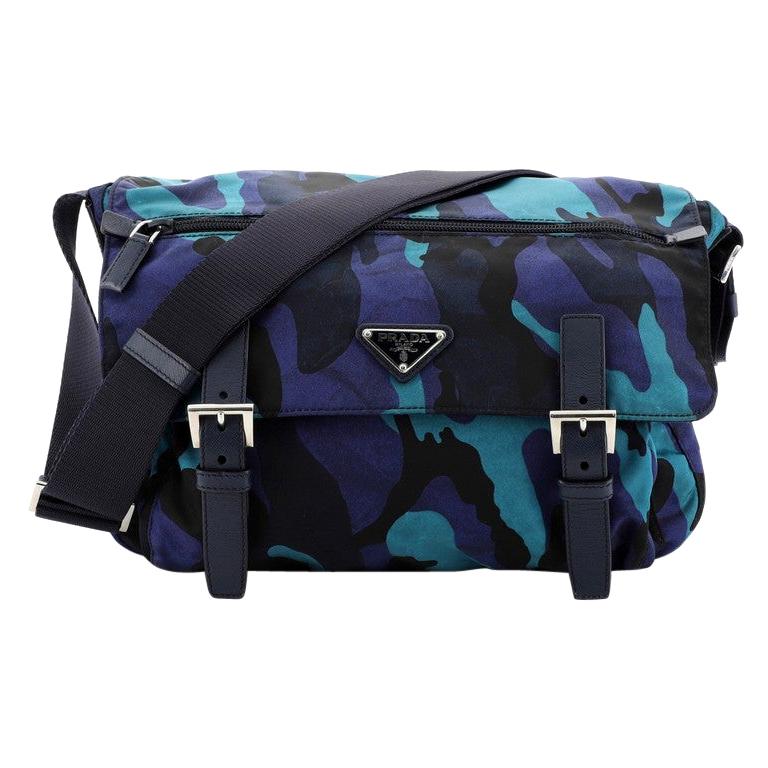 Prada Camouflage Messenger Bag Printed Tessuto Small