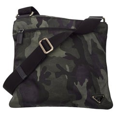 Prada Camouflage Nylon Khaki Messenger Bag