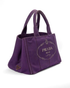 Prada Hemp Bag Large Denim Purple
