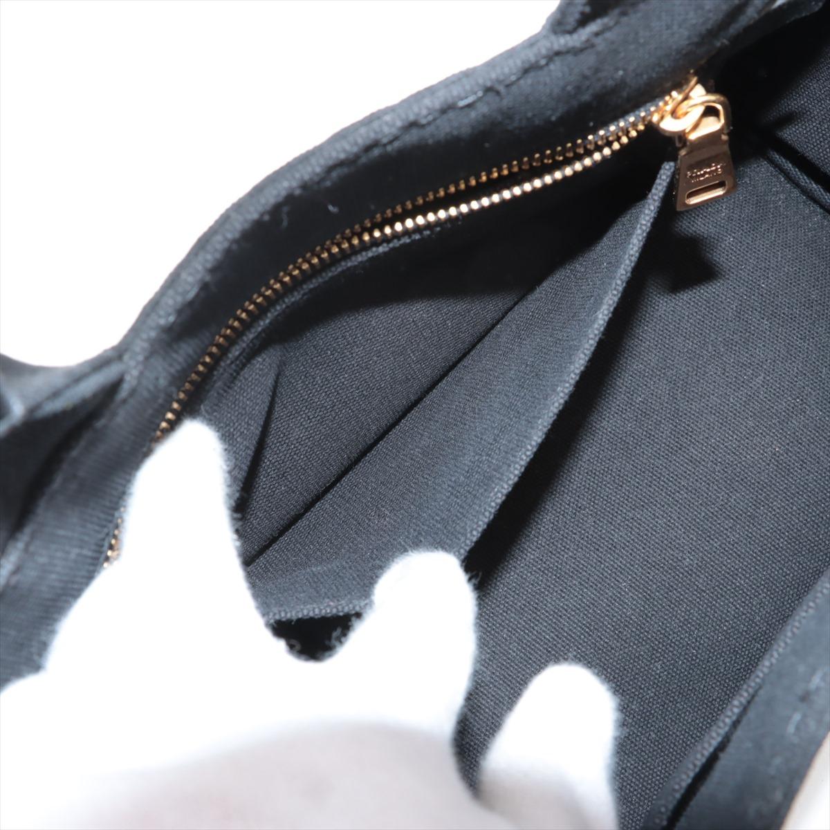 Prada Canapa Canvas Two-Way Handbag Black 7