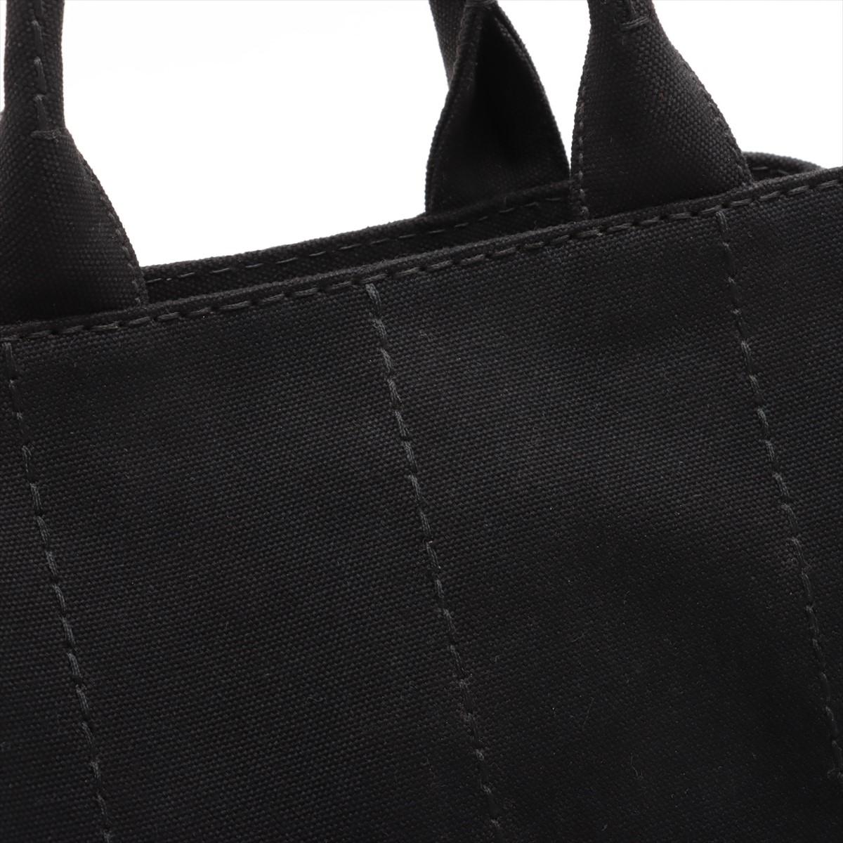 Prada Canapa Canvas Two-Way Handbag Black 10