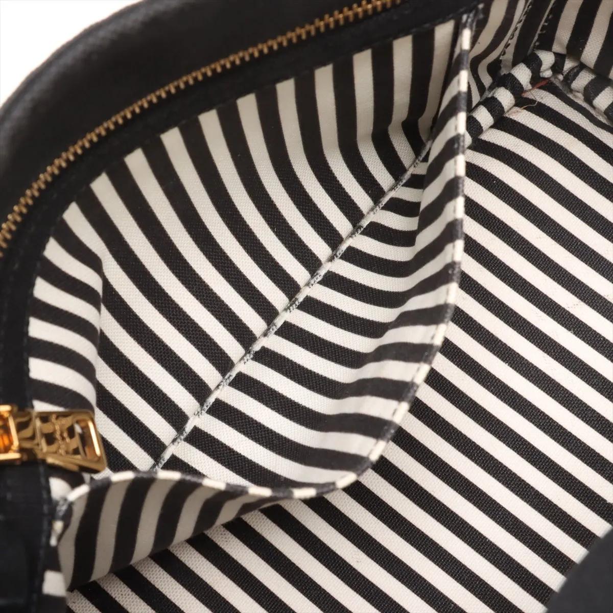 Prada Canapa Canvas x Borsa a due vie in pelle nera in vendita 6