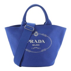 Prada Canapa Convertible Einkaufstasche Canvas Medium