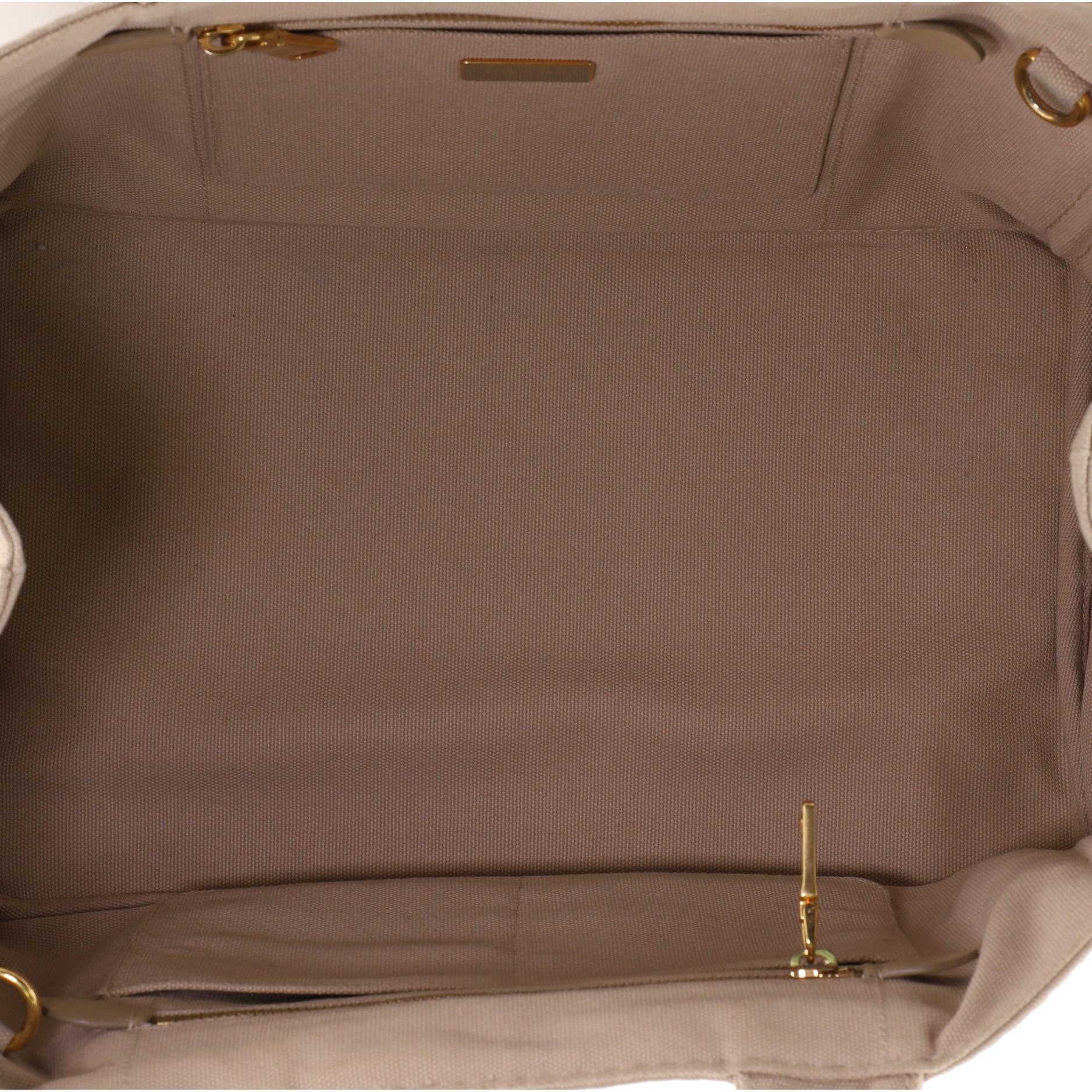 prada canapa canvas tote bag