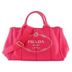 Prada Canapa Convertible Tote Canvas Large
